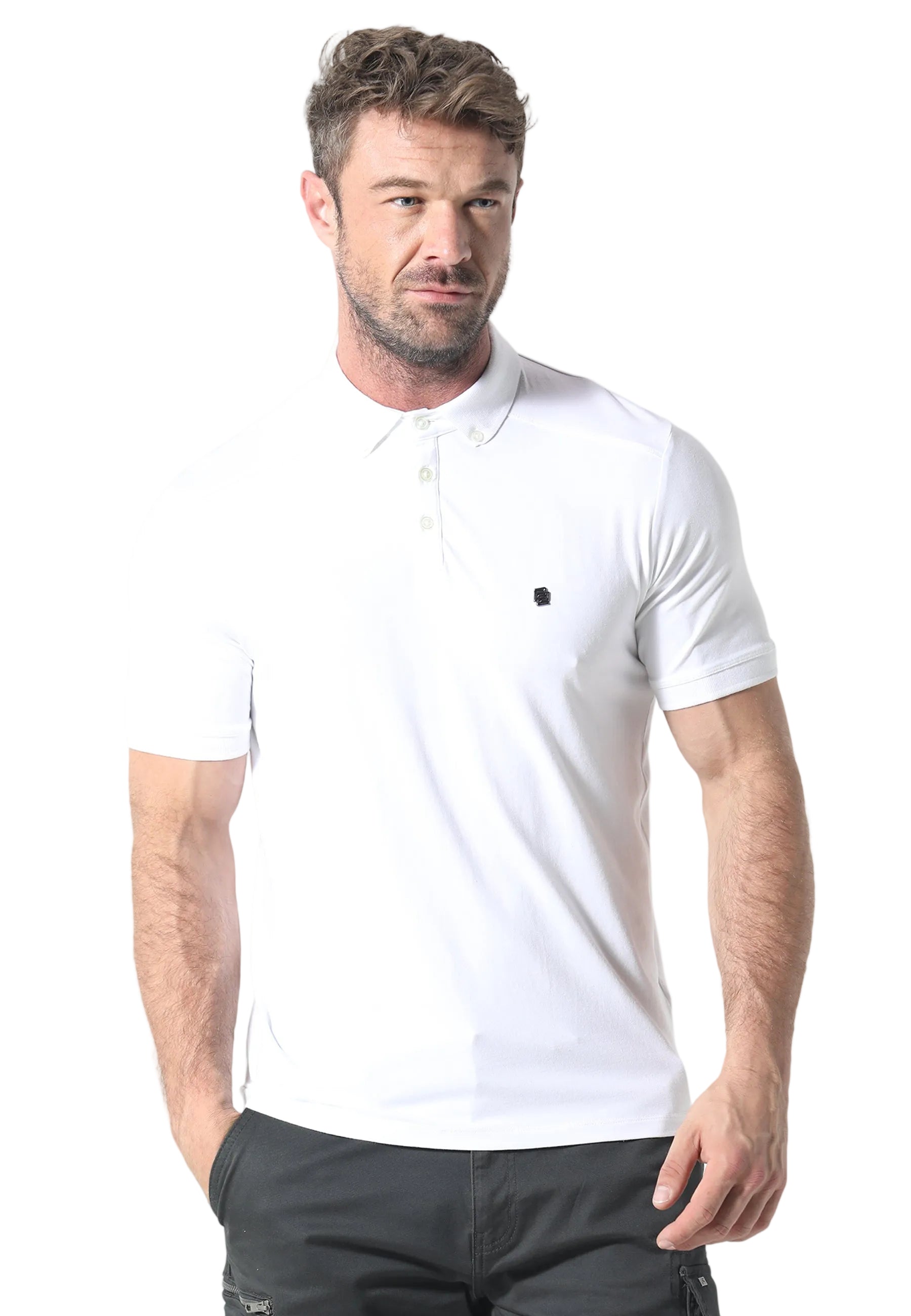 883 Police Neptunes White Polo Shirt